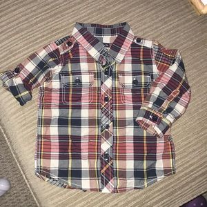 EUC babyGap Plaid Long sleeve shirt  12-18 months